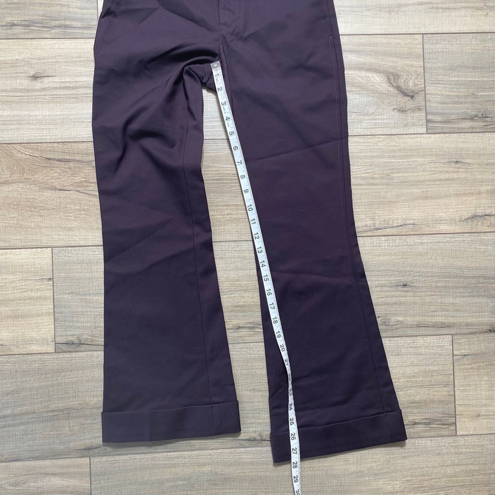 Club Monaco Women Cropped Kick Flare Size 00 Plum - Picture 7 of 13